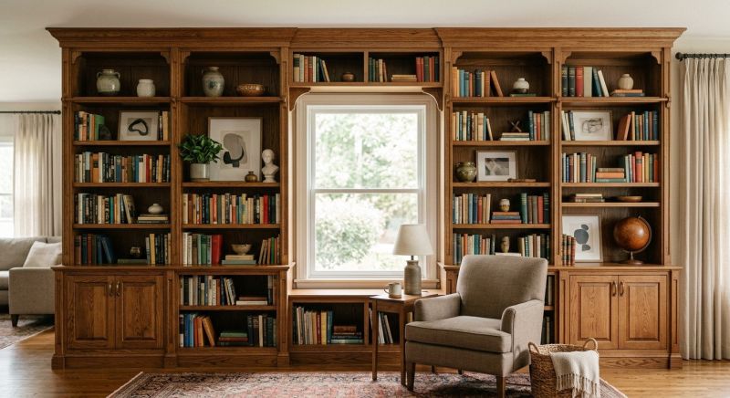 Built In Bookshelves Installation in Fairfax, VA