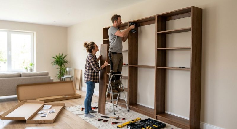 Custom Bookcase Installation in Alexandria, VA