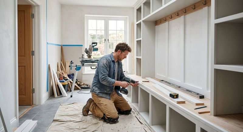 Mudroom Shelving Installation in Raleigh, NC