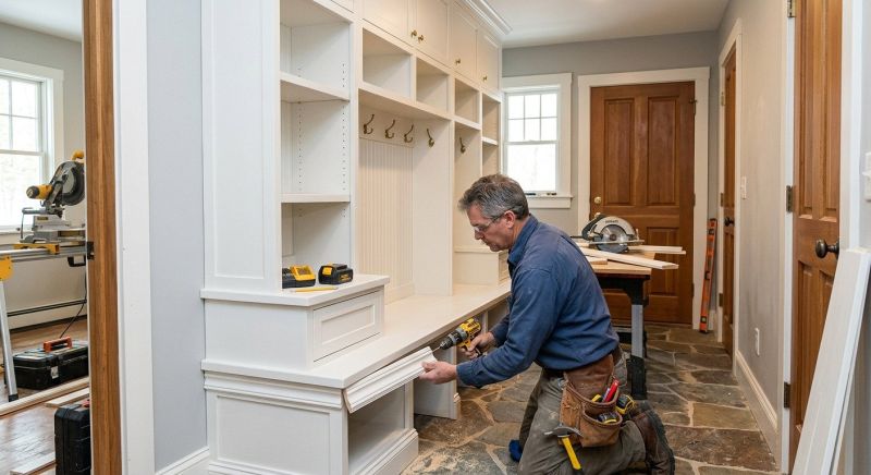 Mudroom Carpentry Installation in Winston Salem, NC